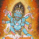 Three Mahakalas Thangka - Hand Painted Newari Art