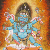 Three Mahakalas Thangka - Hand Painted Newari Art