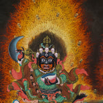 Three Mahakalas Thangka - Hand Painted Newari Art