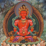 Newari Amitayus Buddha Thangka- Paubha Art