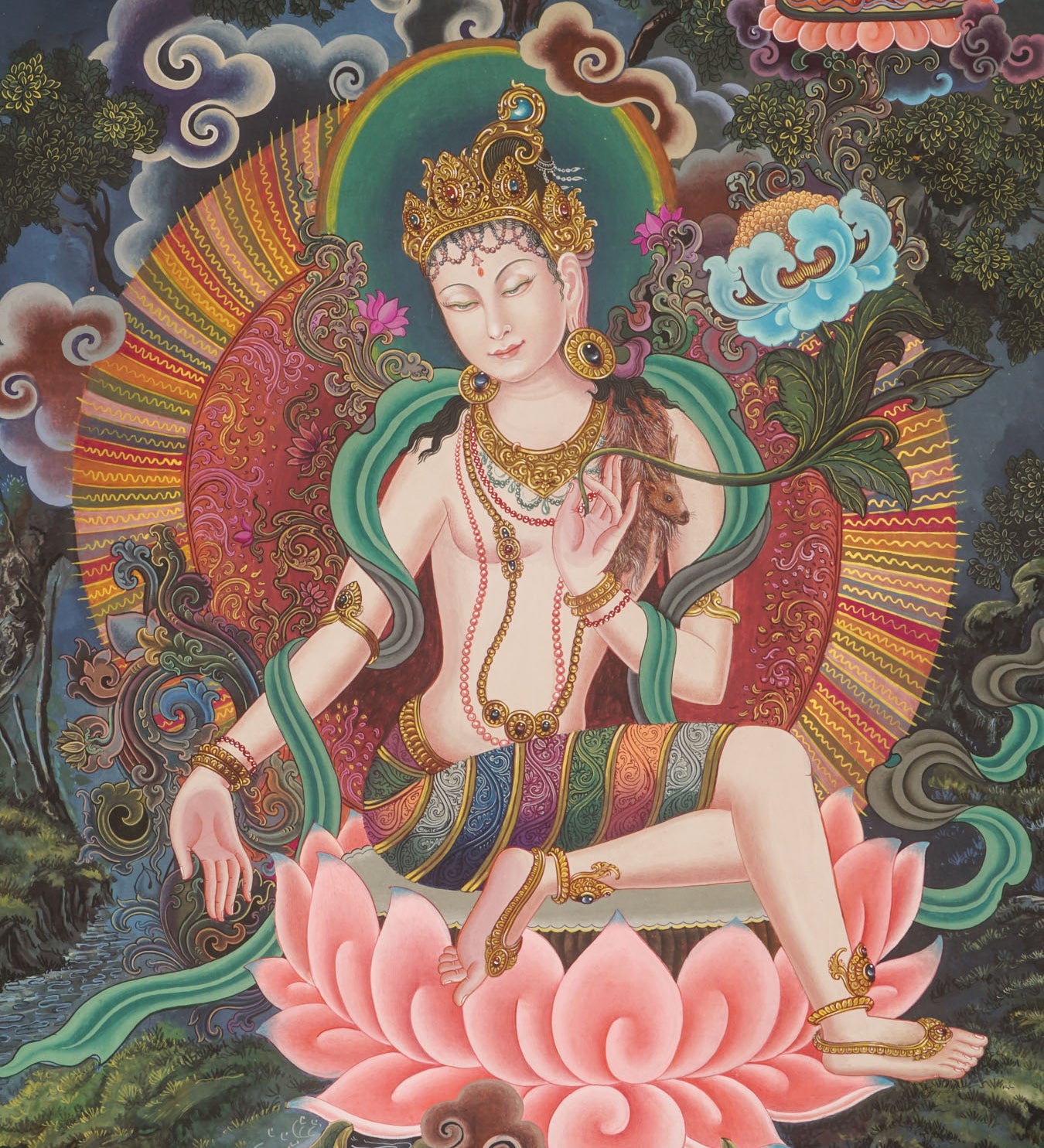 Chenrezig Newari Thangka Painting