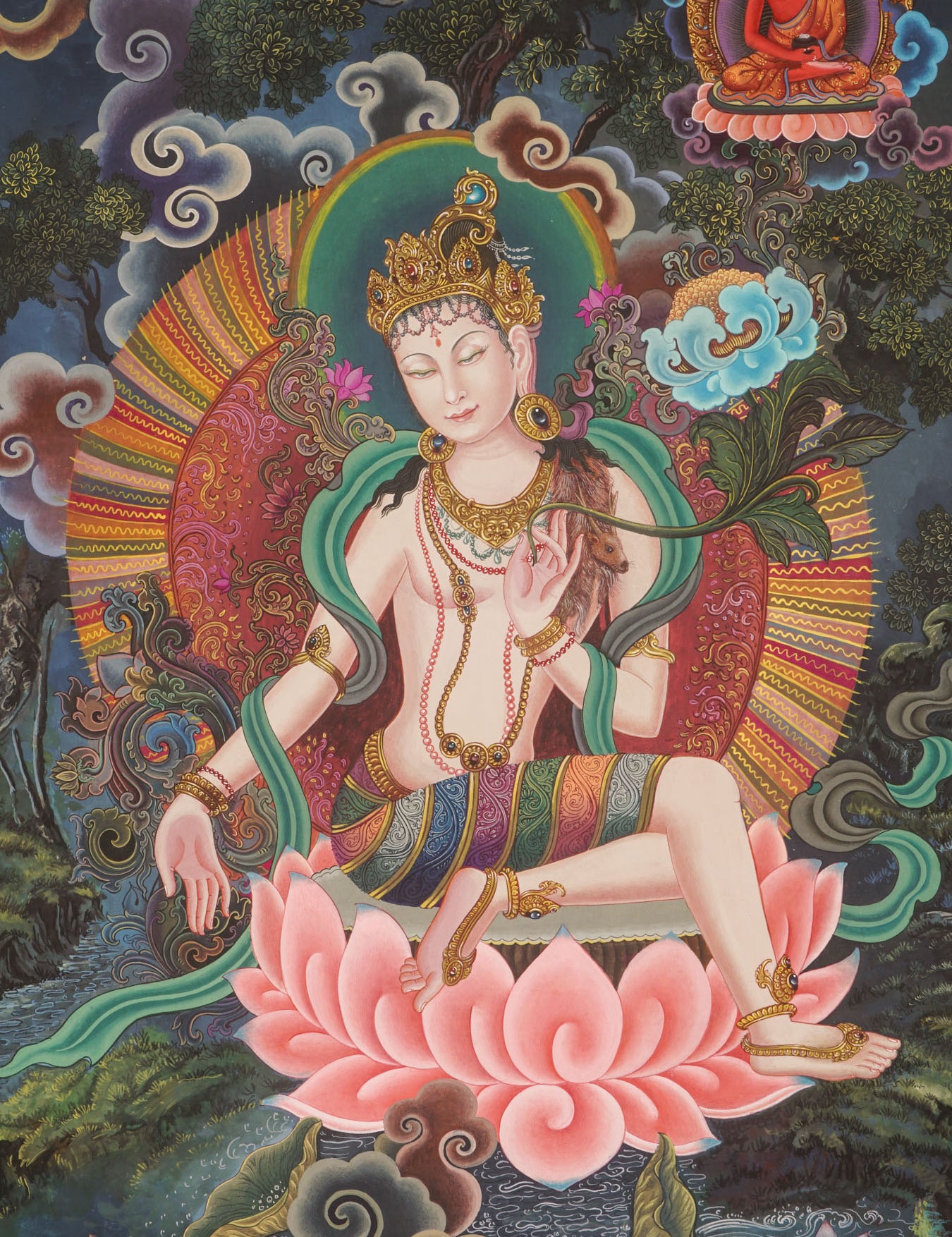 Chenrezig Newari Thangka Painting