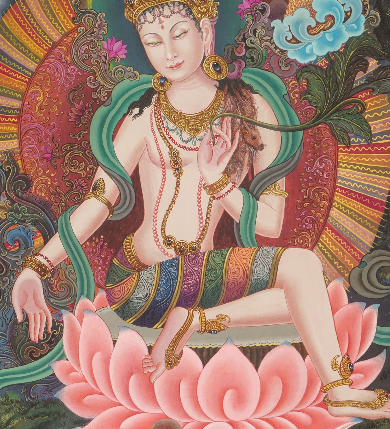 Chenrezig Newari Thangka Painting