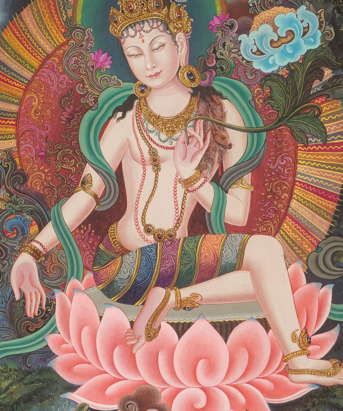 Chenrezig Newari Thangka Painting