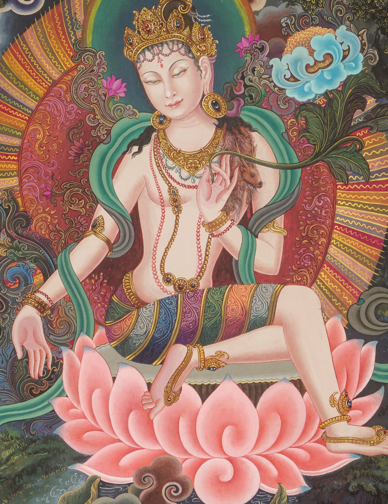Chenrezig Newari Thangka Painting