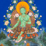 Green Tara Thangka Painting