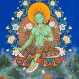 Green Tara Thangka Painting