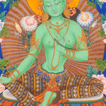 Green Tara Thangka Painting