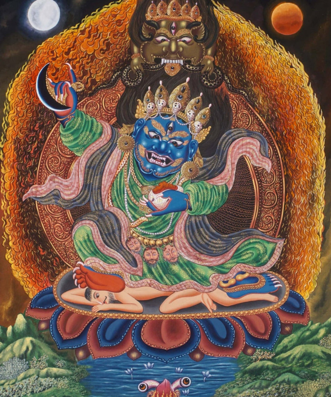 Mahakala Thangka - Newari Painting