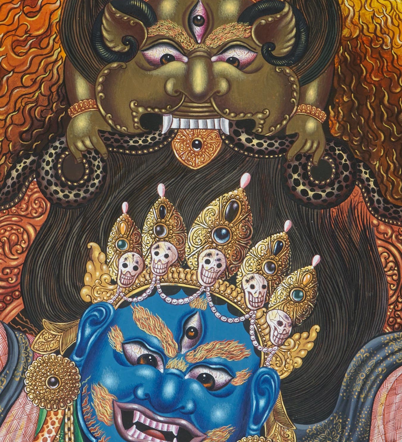 Mahakala Thangka - Newari Painting