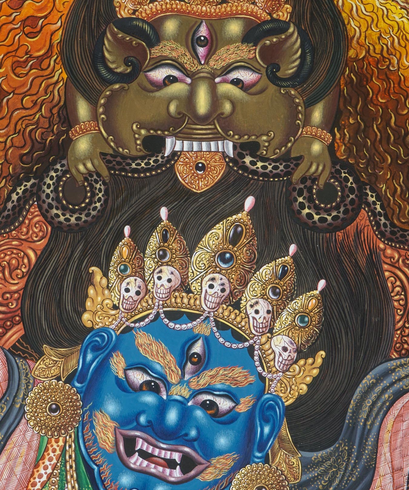 Mahakala Thangka - Newari Painting
