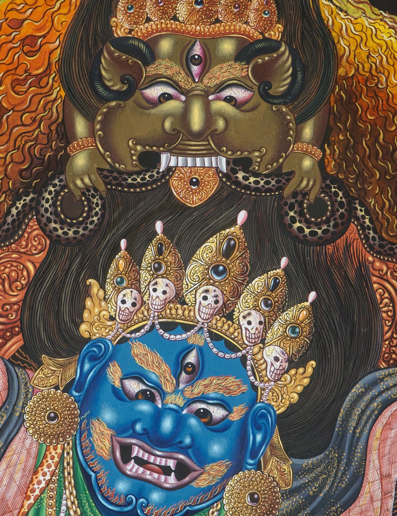 Mahakala Thangka - Newari Painting