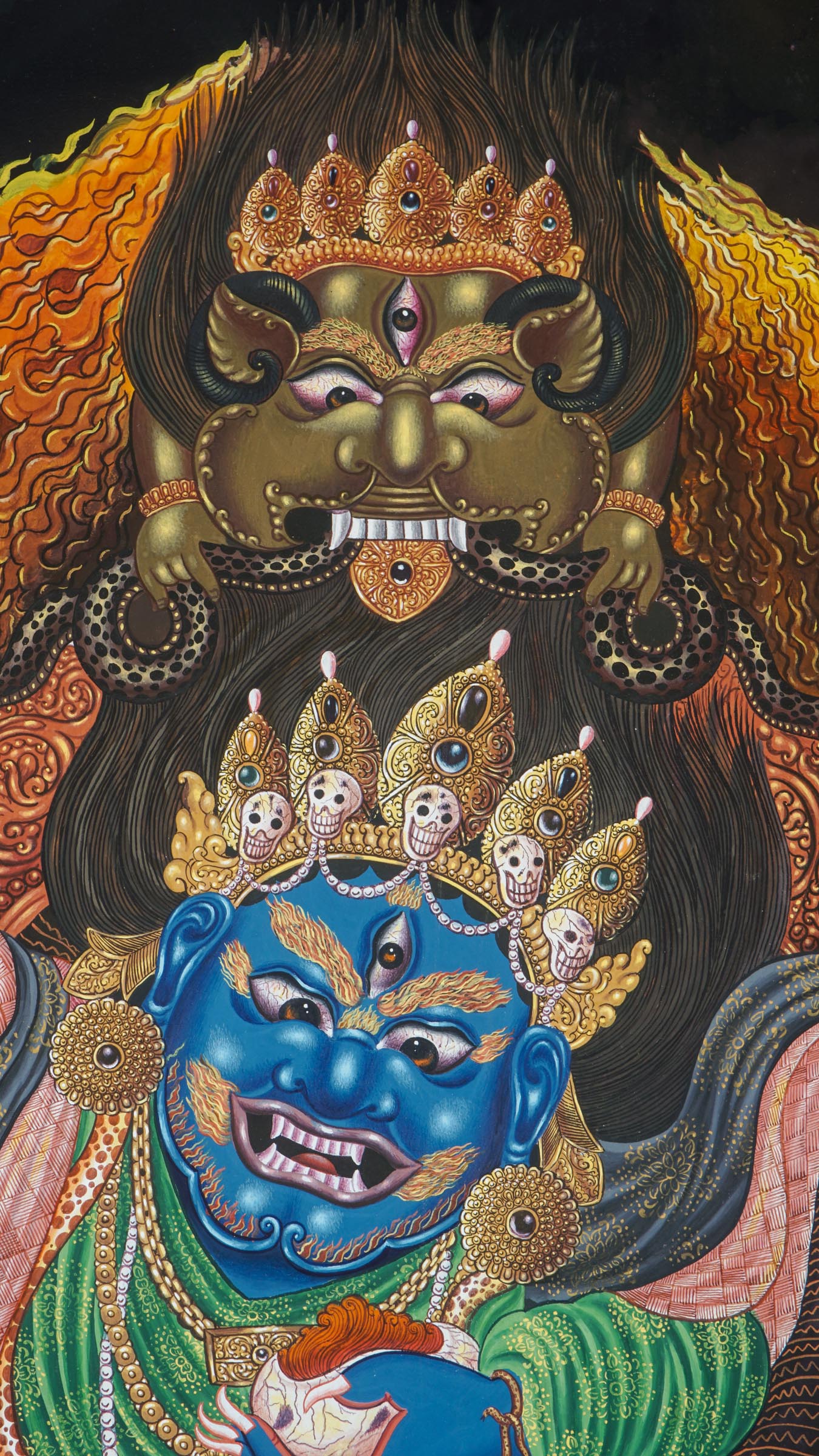 Mahakala Thangka - Newari Painting