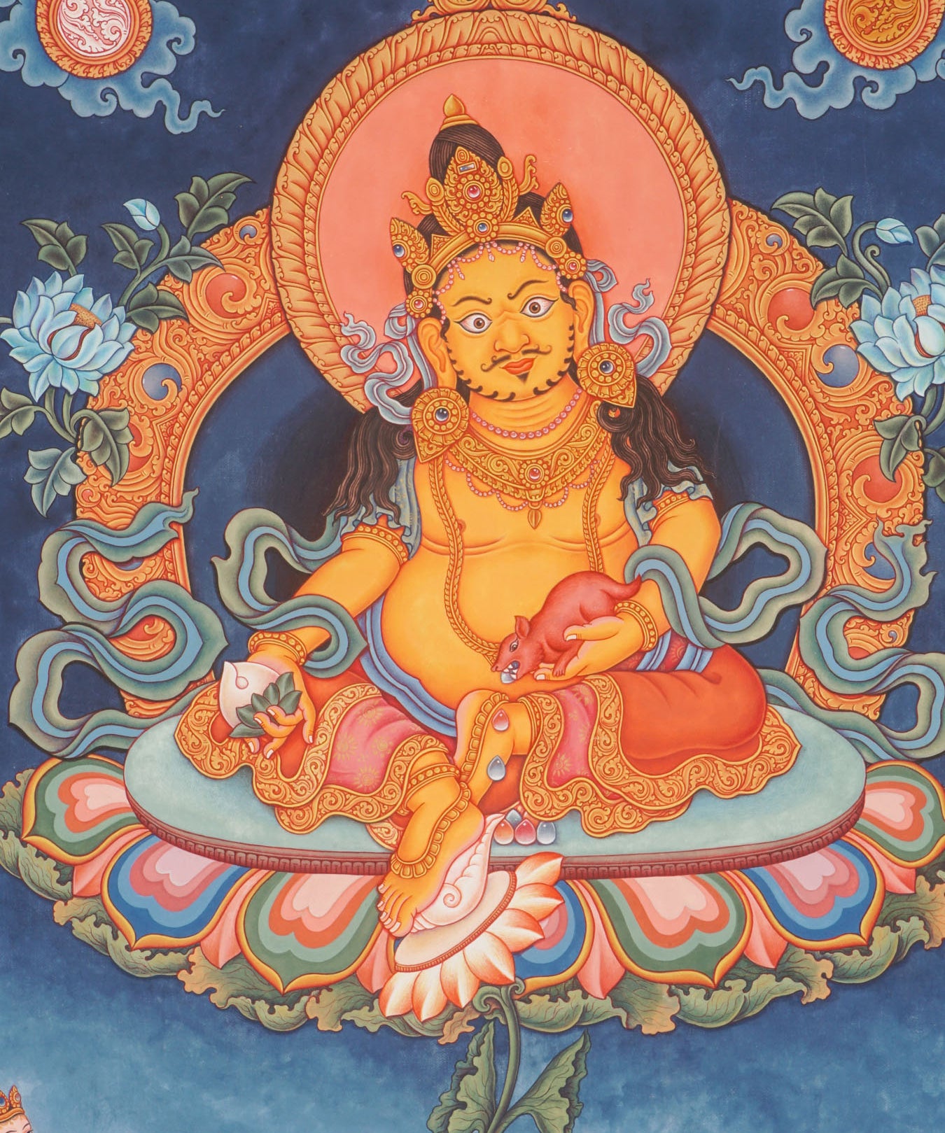 Newari Style Zambala Thangka