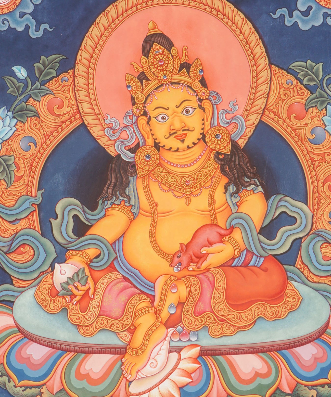 Newari Style Zambala Thangka