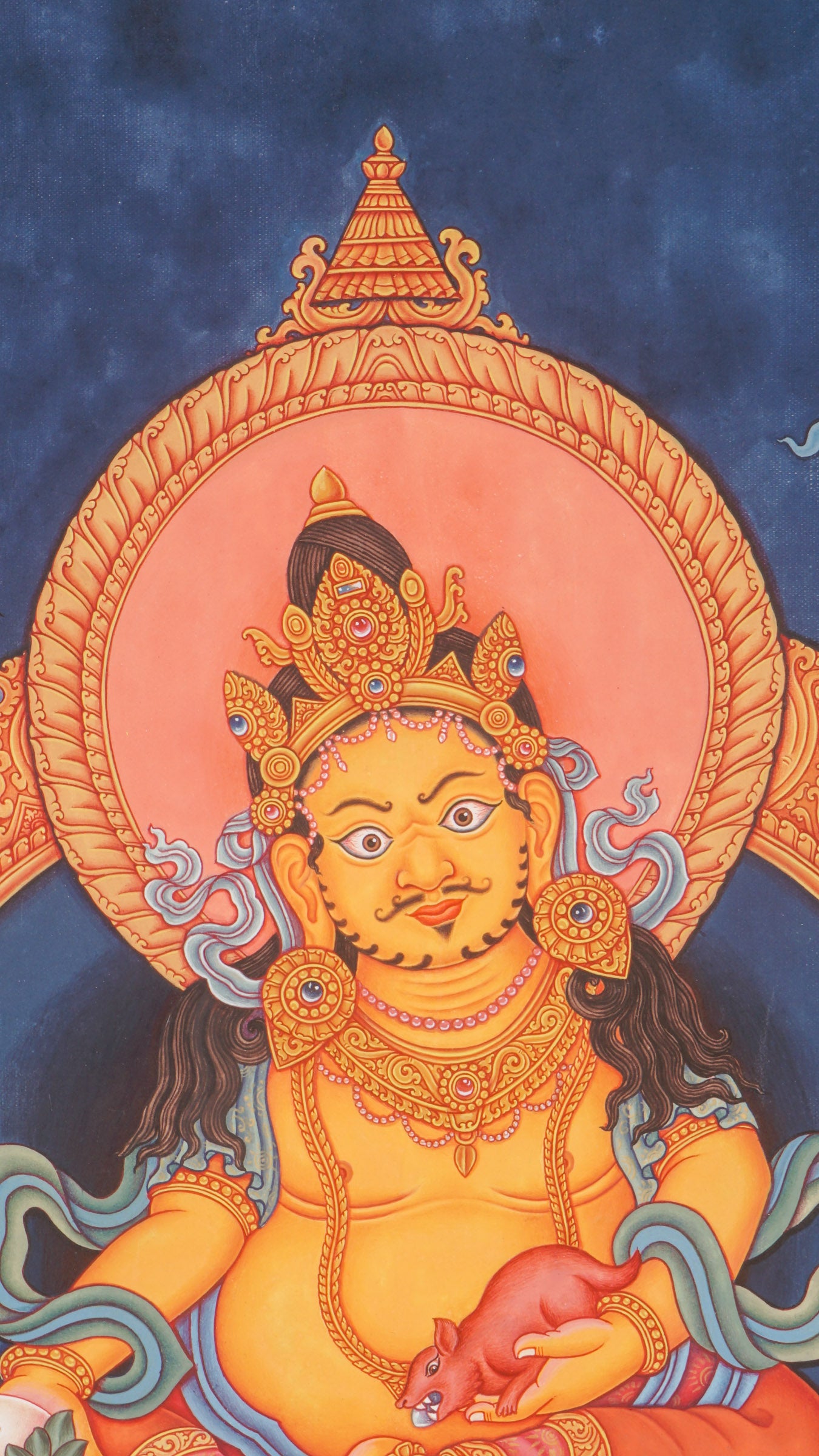 Newari Style Zambala Thangka