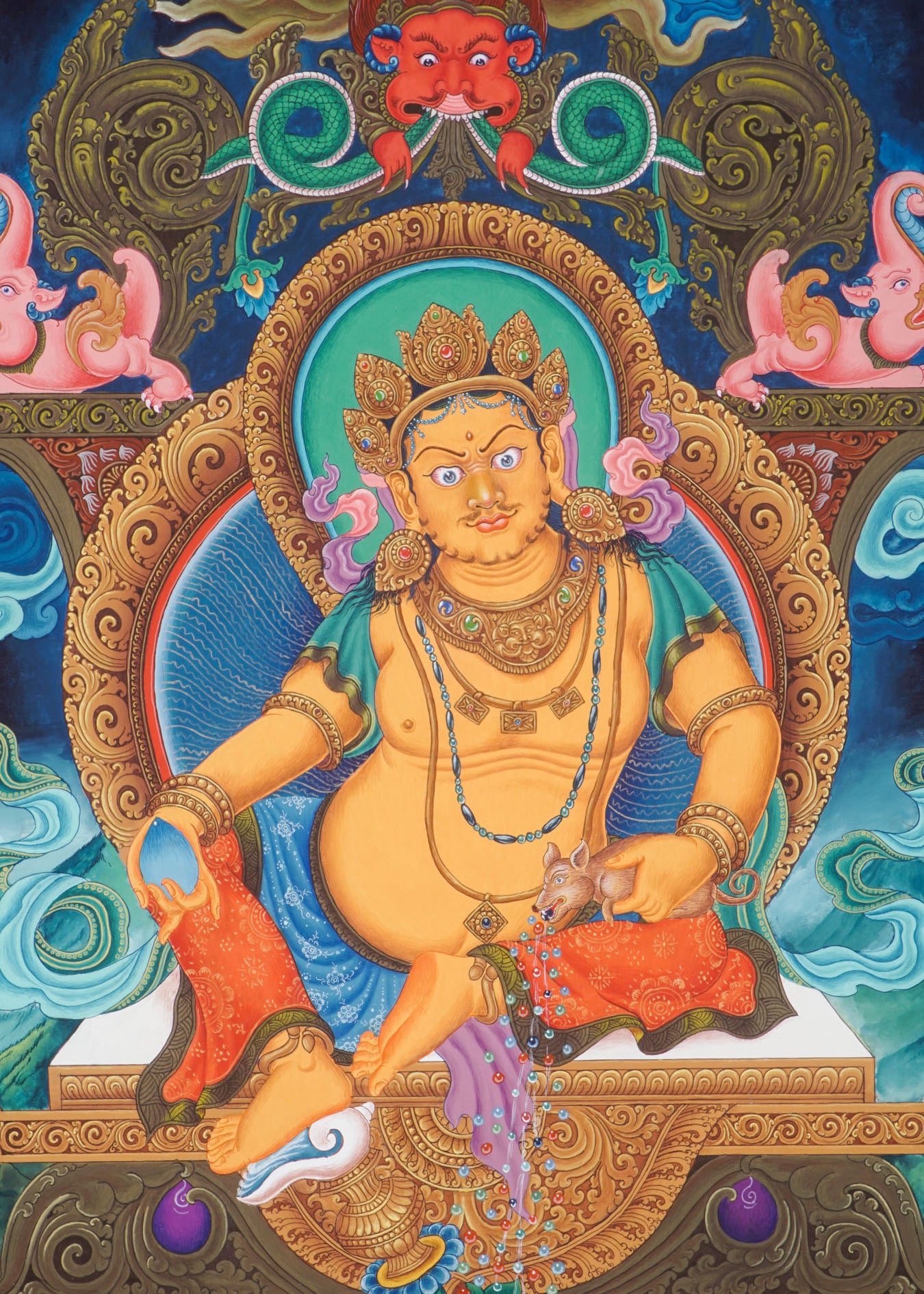 Newari Zambala thangka painting