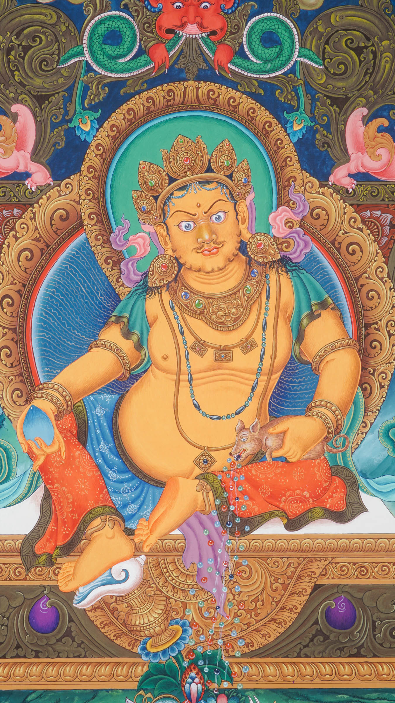 Newari Zambala thangka painting