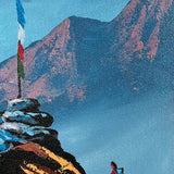 Hand-Painted Oil Painting of Mt Machapuchre 