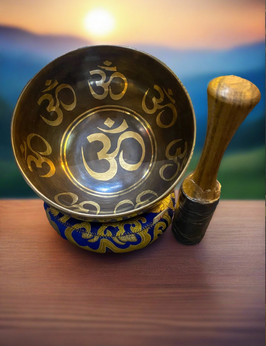 Om Singing Bowl - Tibetan Handmade Bowl