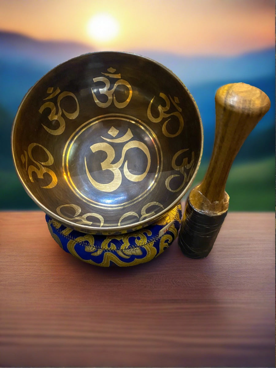 Om Singing Bowl - Tibetan Handmade Bowl