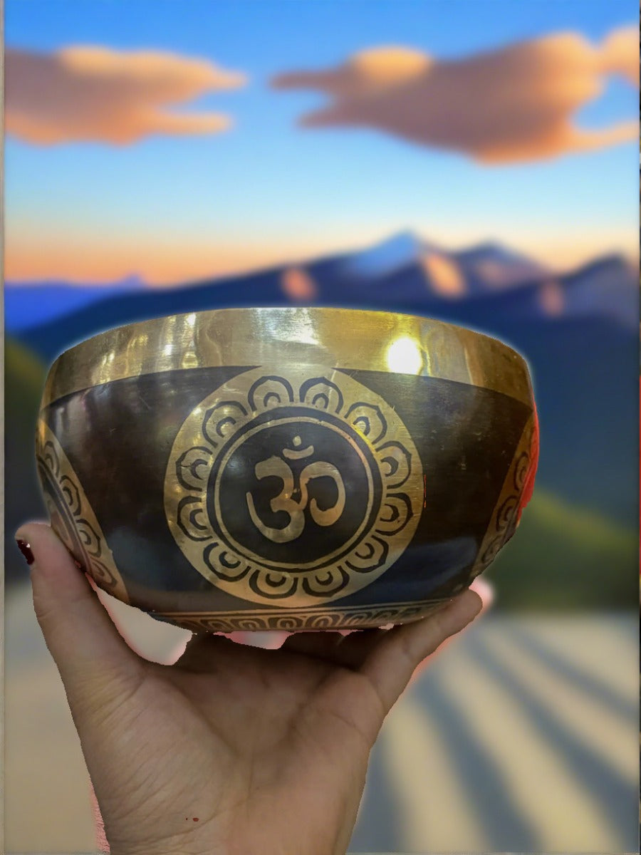 Om Singing Bowl - Tibetan Handmade Bowl