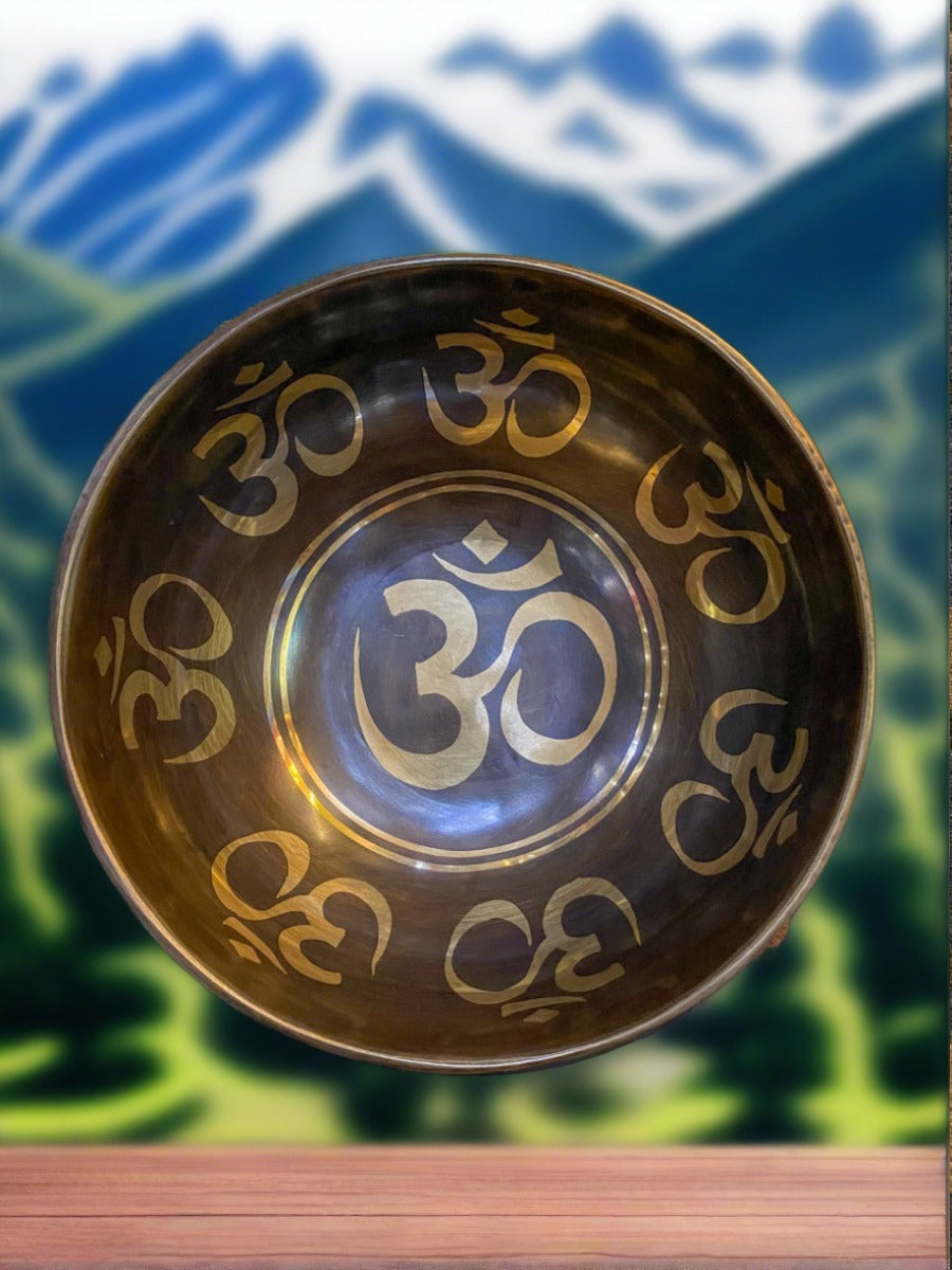 Om Singing Bowl - Tibetan Handmade Bowl