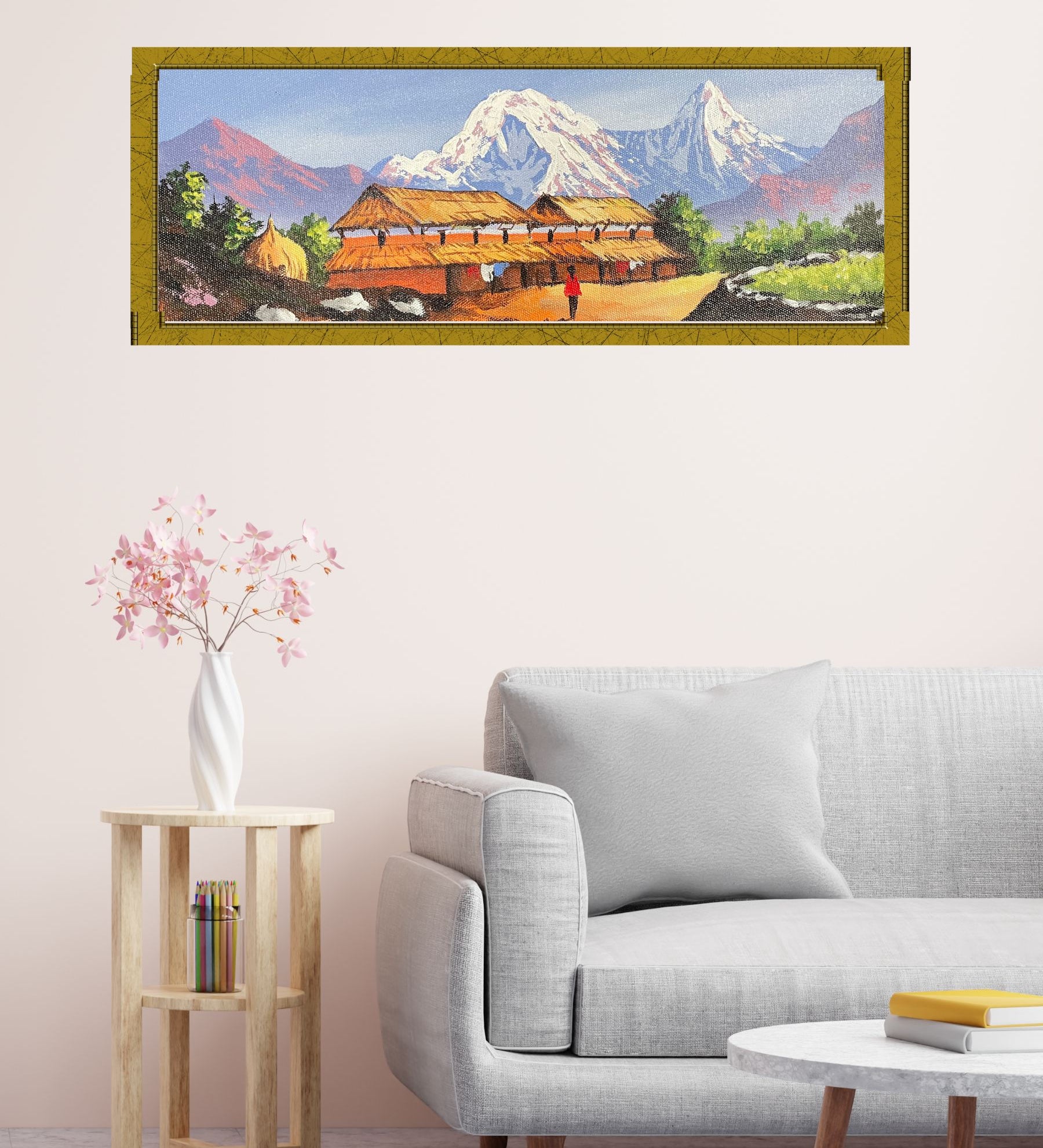 Oil Painting of Mount Machapuchre