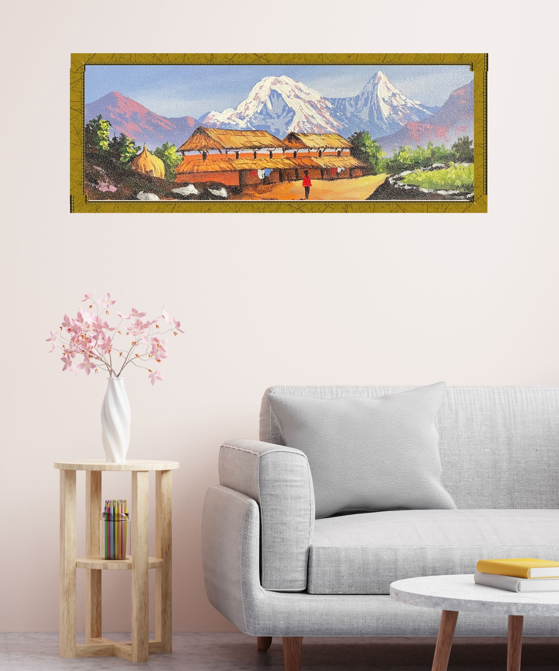 Oil Painting of Mount Machapuchre
