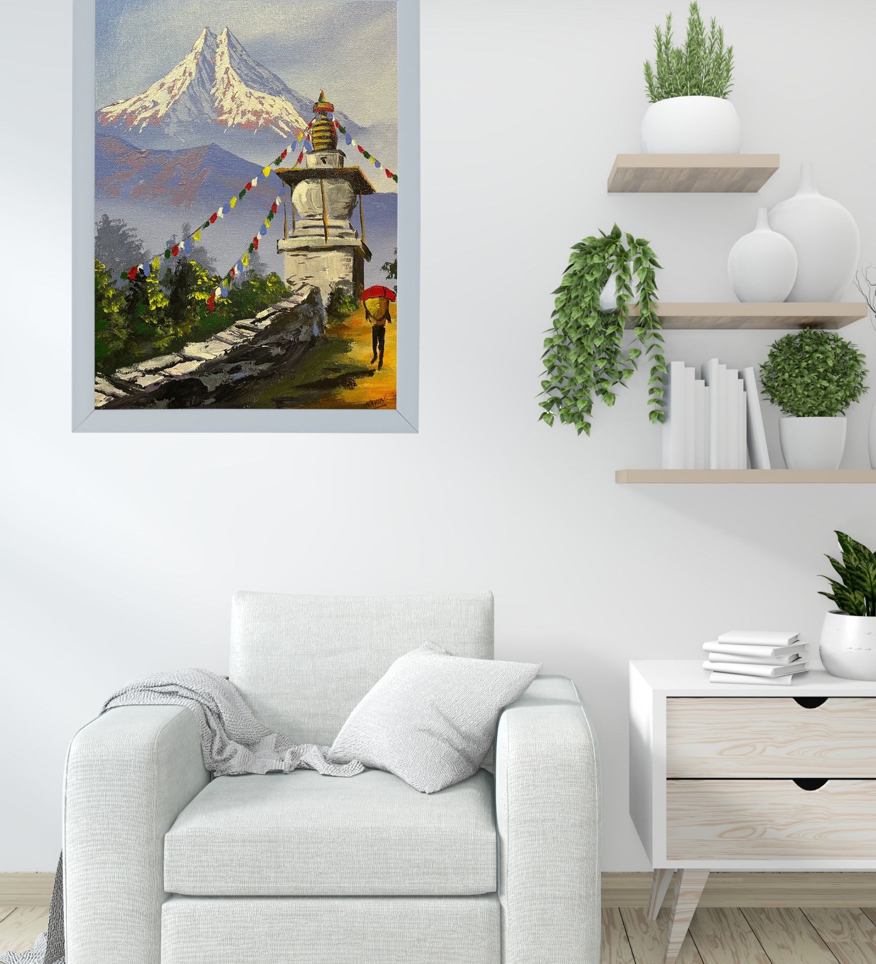 Mount Machapuchare Oil Painting