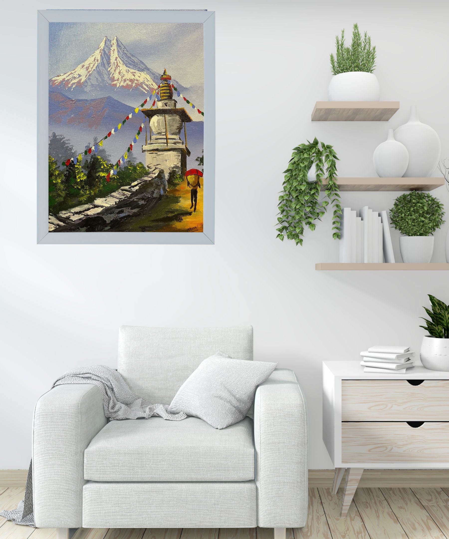 Mount Machapuchare Oil Painting