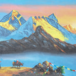 Mount Everest Oil Painting for wall decor.