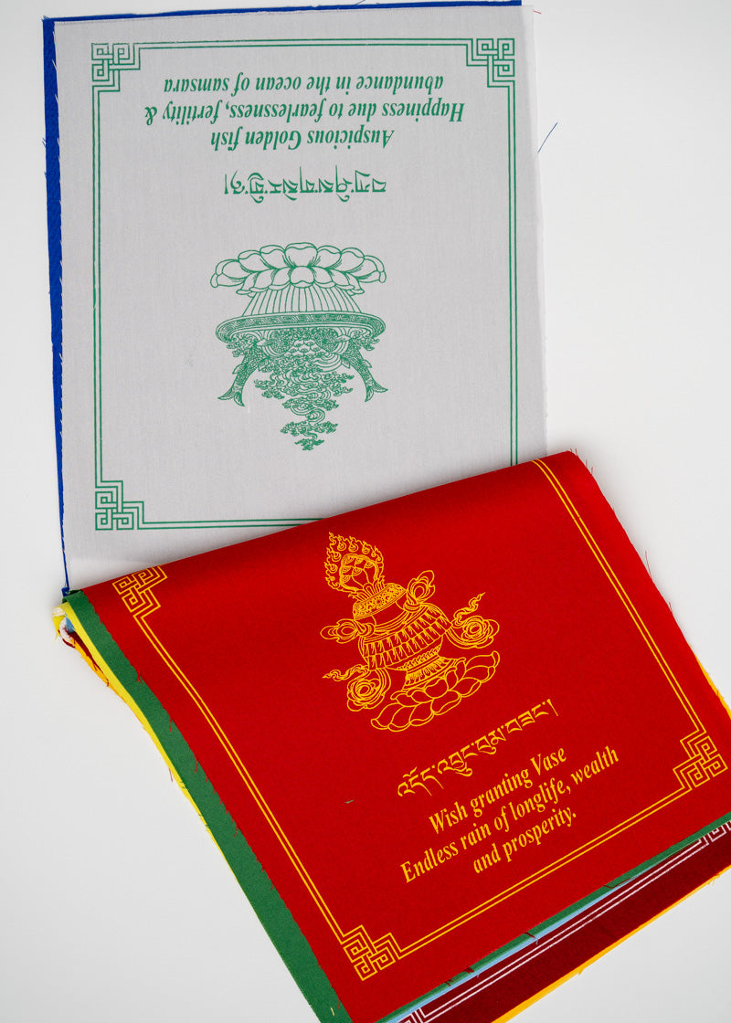 8 Auspicious Symbol Tibetan Prayer Flags 