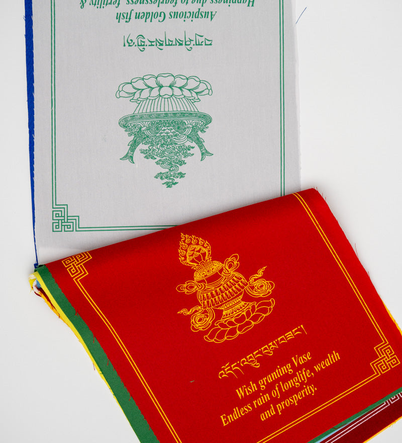 8 Auspicious Symbol Tibetan Prayer Flags 