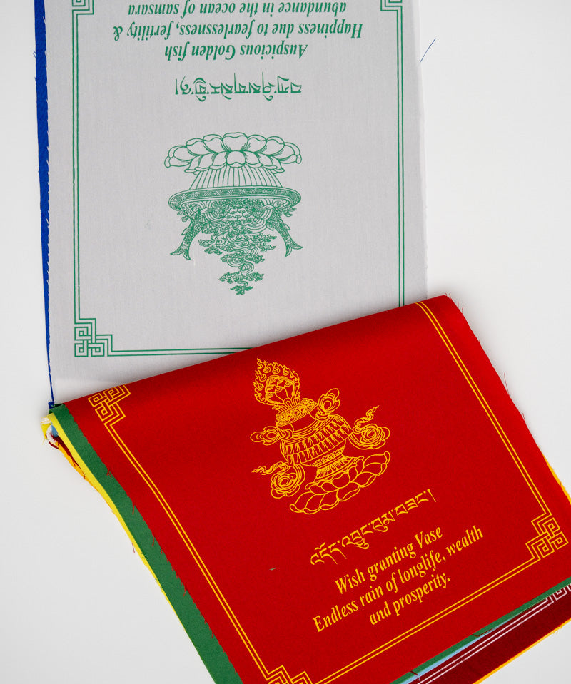 8 Auspicious Symbol Tibetan Prayer Flags 