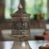 Gemstone Mantra Prayer Wheel for prayer and meditation.
