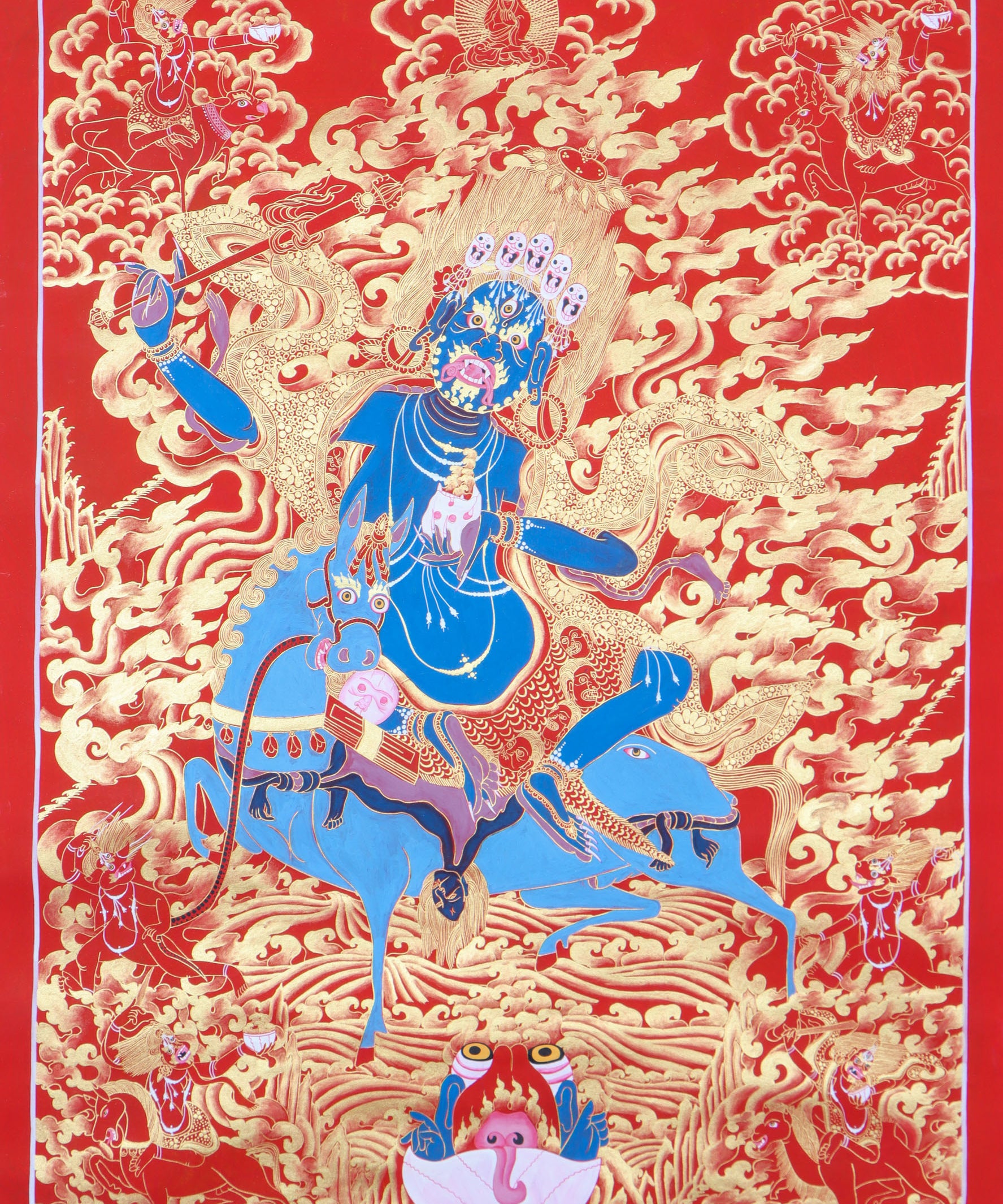 Palden Lhamo Thangka Painting for spirituality.