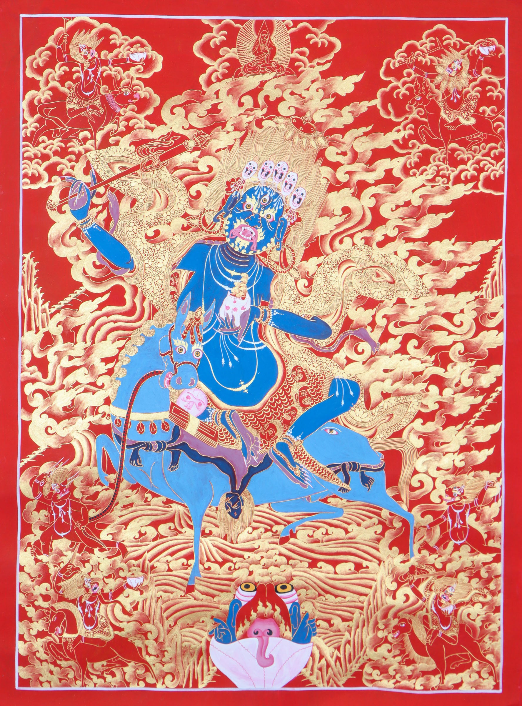 Palden Lhamo Thangka Painting for spirituality.