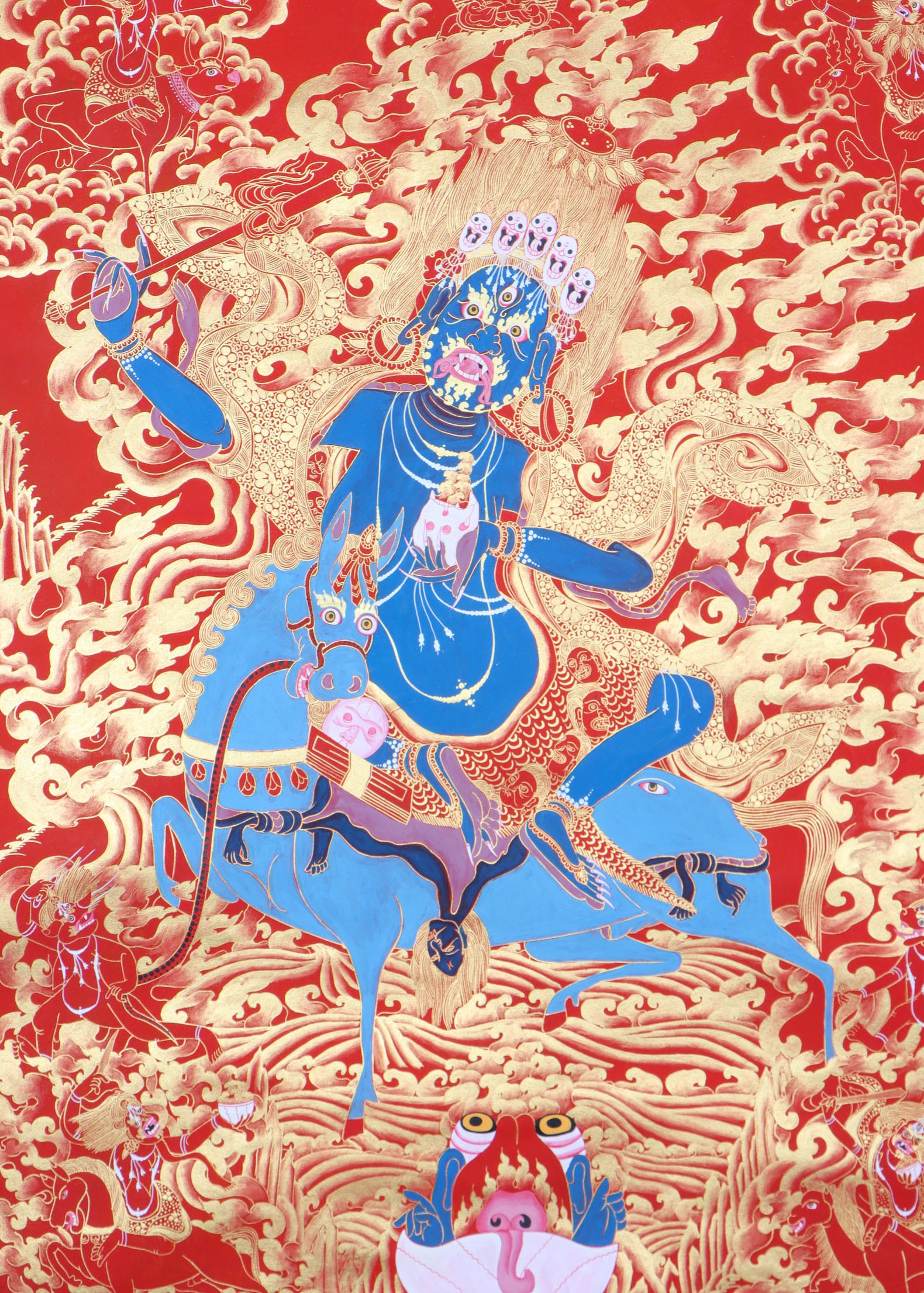 Palden Lhamo Thangka Painting for spirituality.