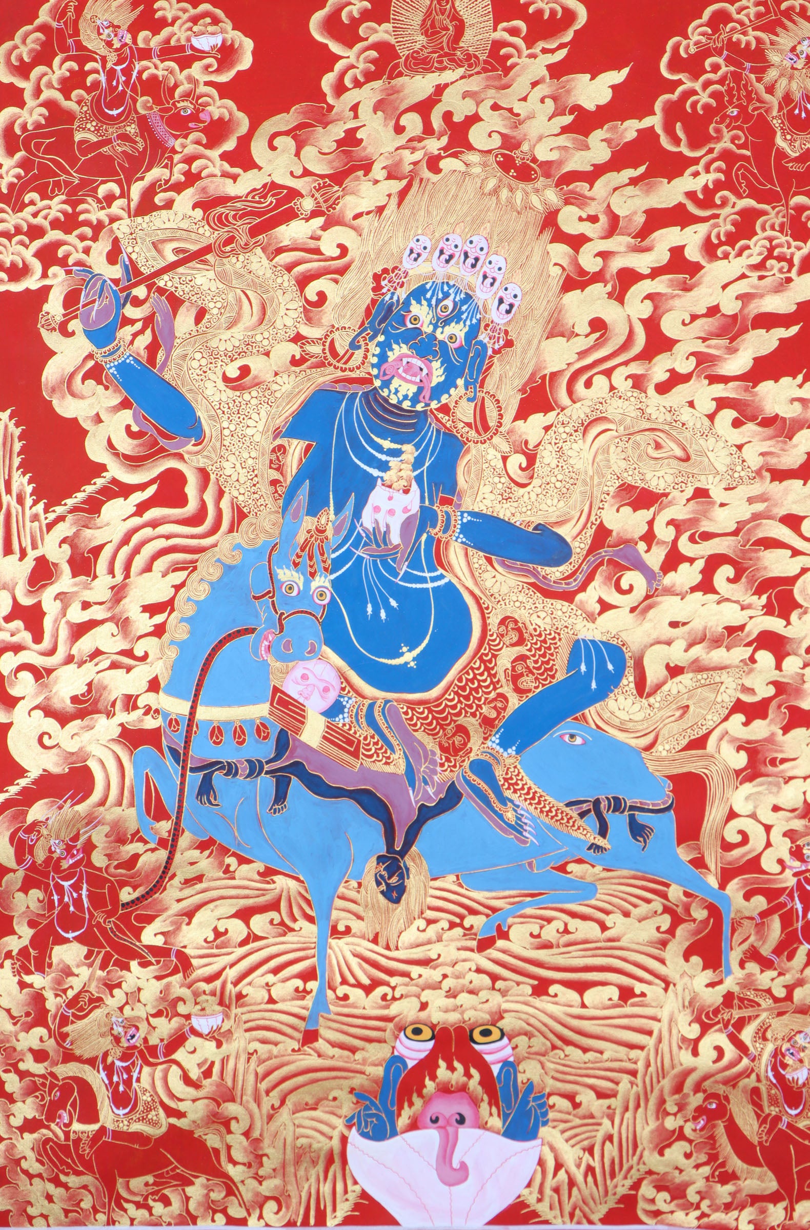 Palden Lhamo Thangka Painting for spirituality.