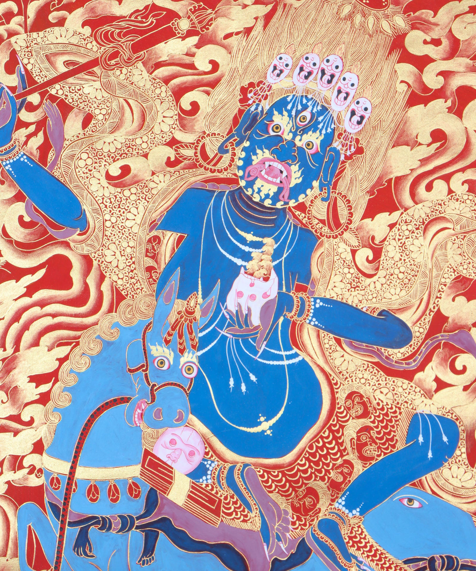 Palden Lhamo Thangka Painting for spirituality.
