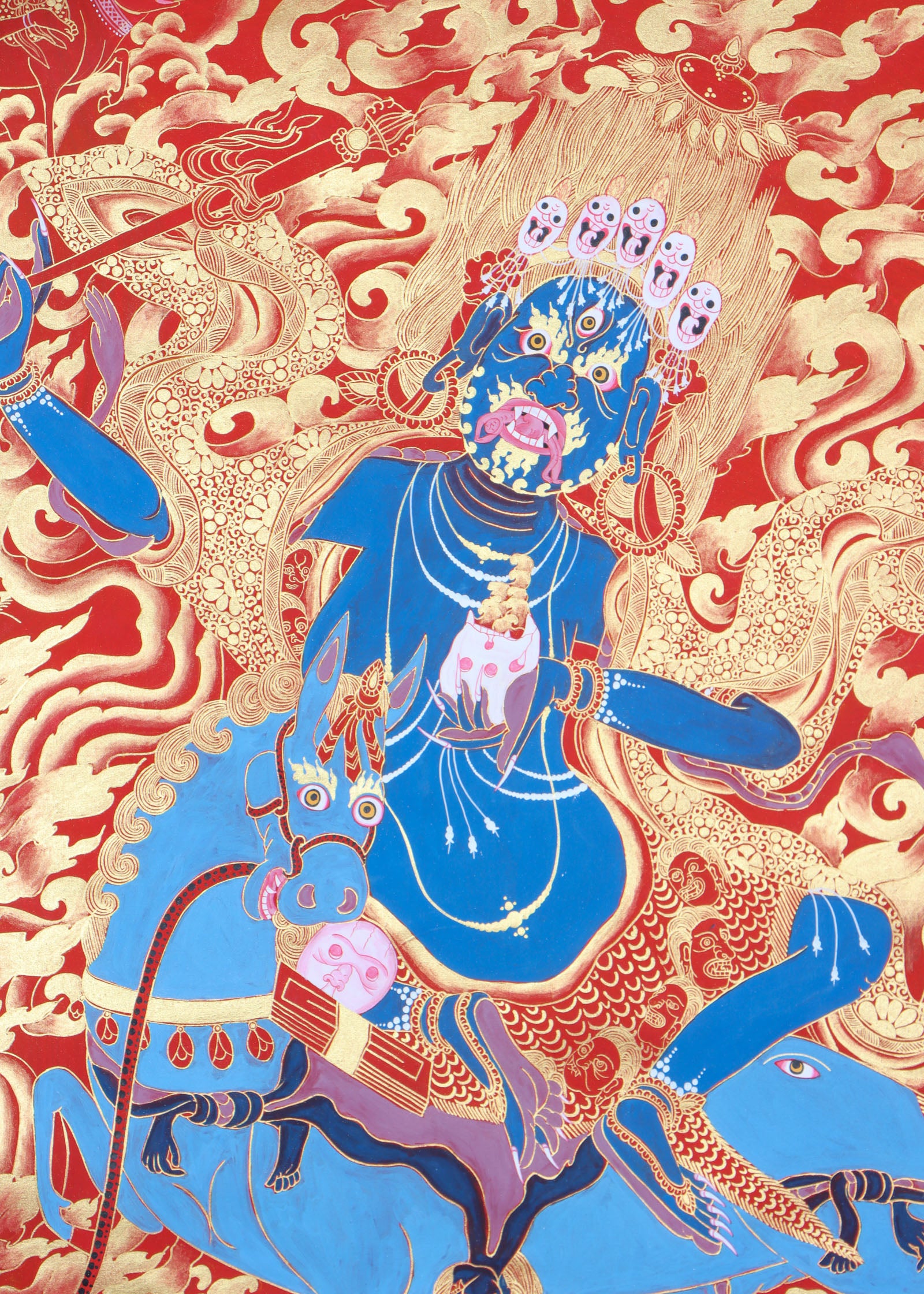Palden Lhamo Thangka Painting for spirituality.