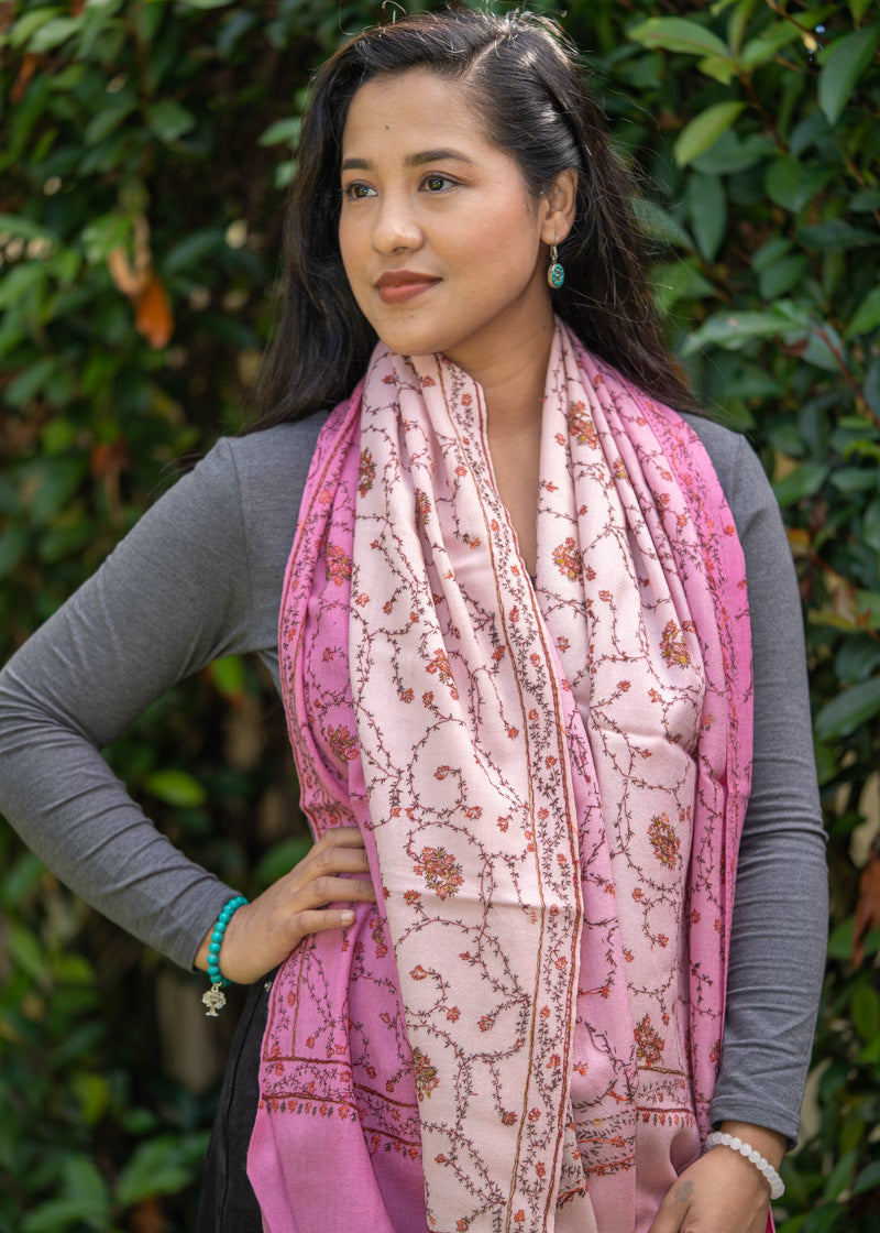 Embroidery Pashmina Shawl - Handwoven shawl