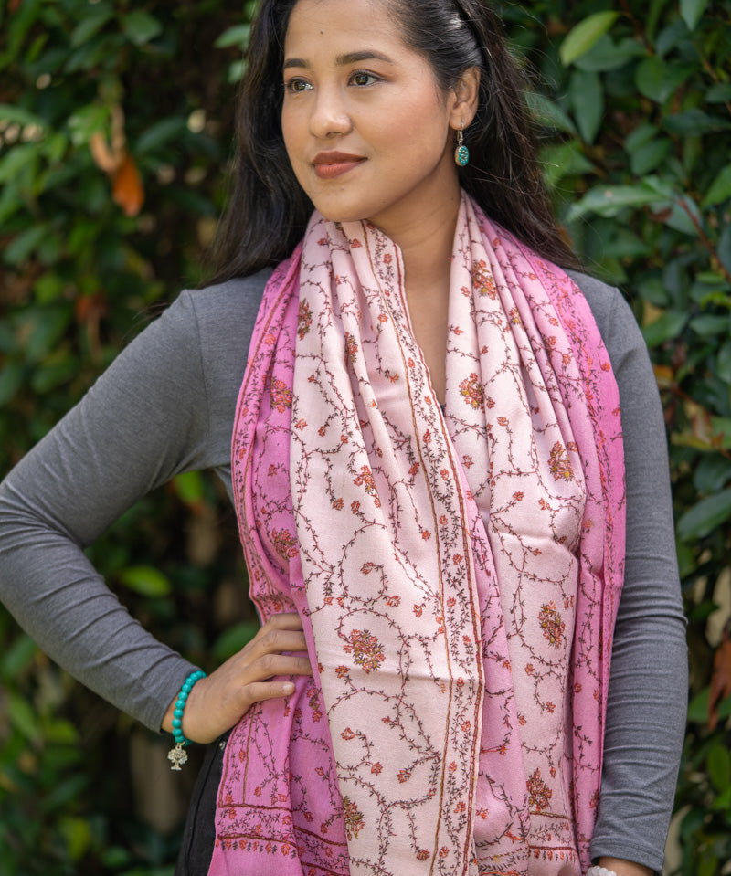 Embroidery Pashmina Shawl - Handwoven shawl