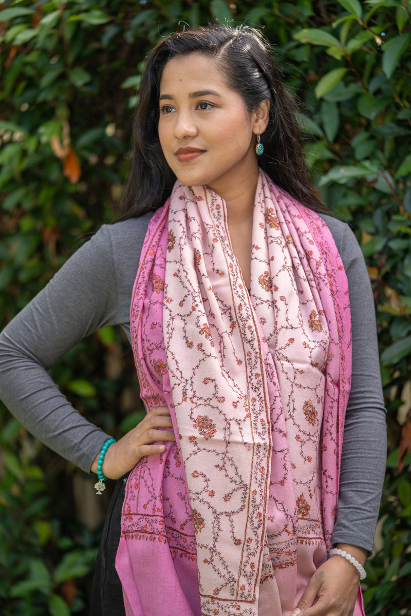 Embroidery Pashmina Shawl - Handwoven shawl