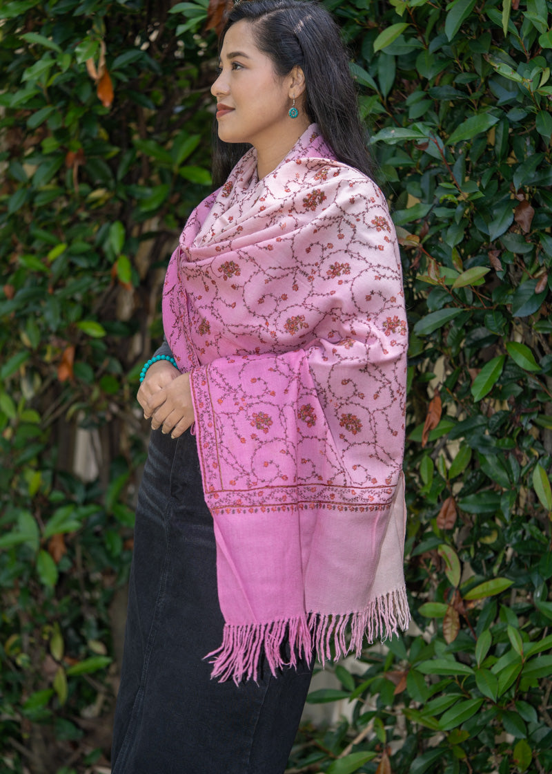 Embroidery Pashmina Shawl - Handwoven shawl