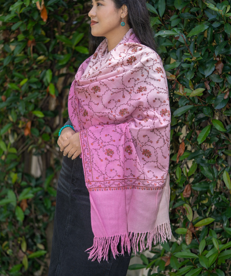 Embroidery Pashmina Shawl - Handwoven shawl