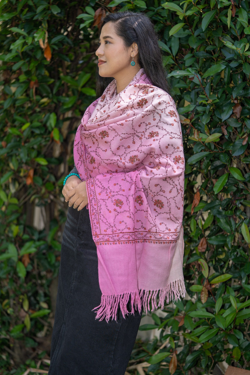 Embroidery Pashmina Shawl - Handwoven shawl