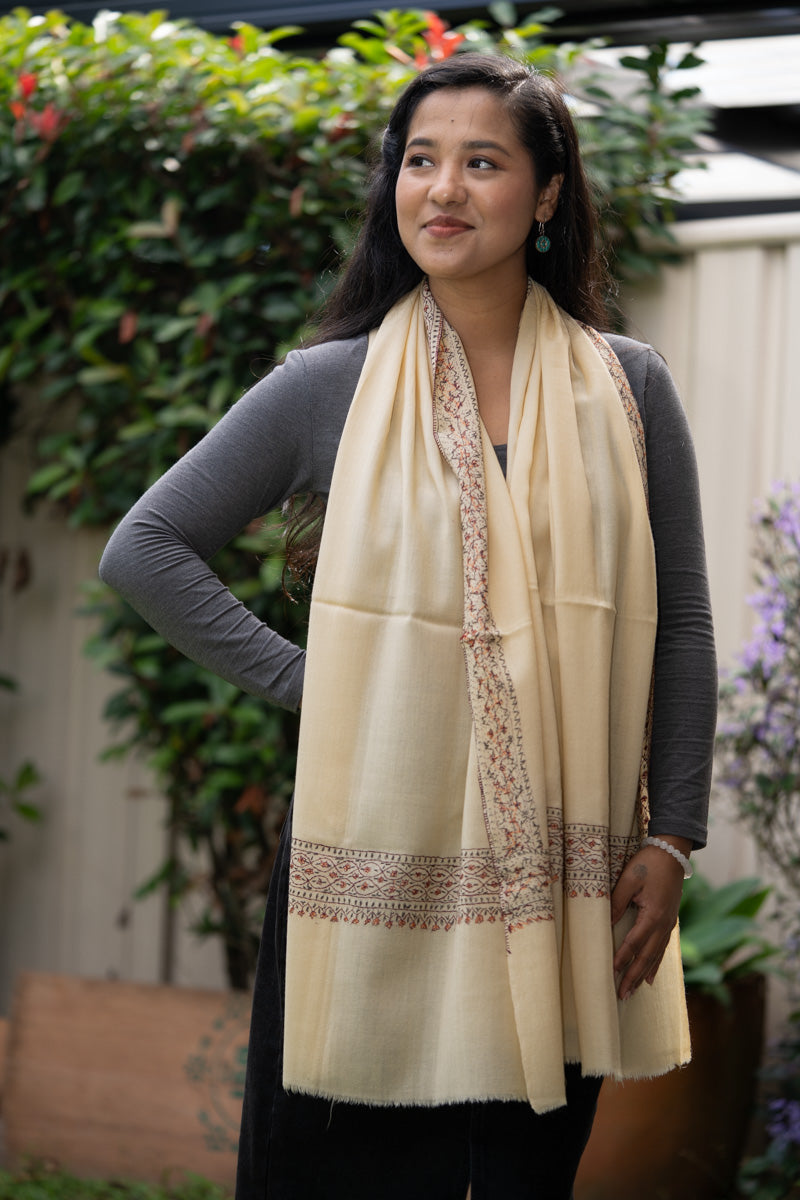 Light Embroidered Pashmina Shawl - Shop Now