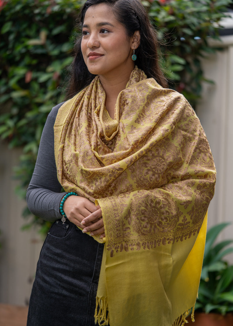 Embroidered Pashmina Shawl - Himalayas Shop